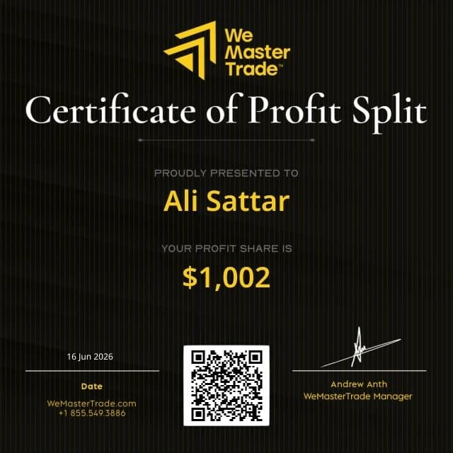 شهادة سحب من WeMasterTrade