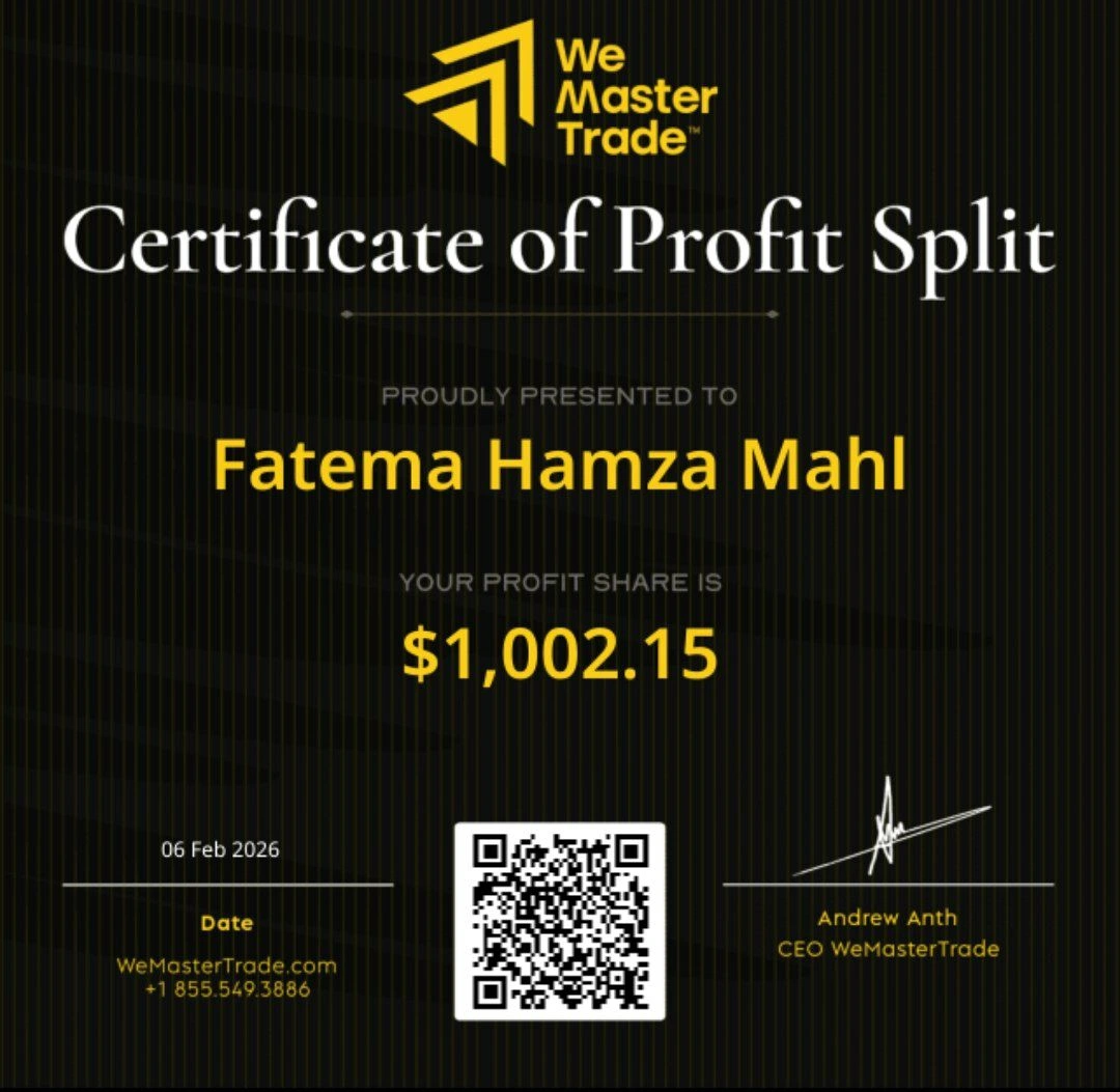 شهادة سحب من WeMasterTrade