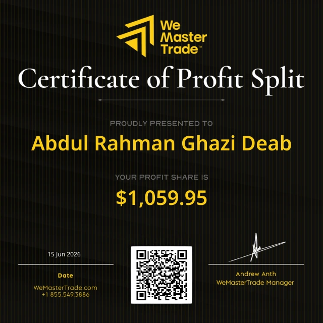 شهادة سحب من WeMasterTrade