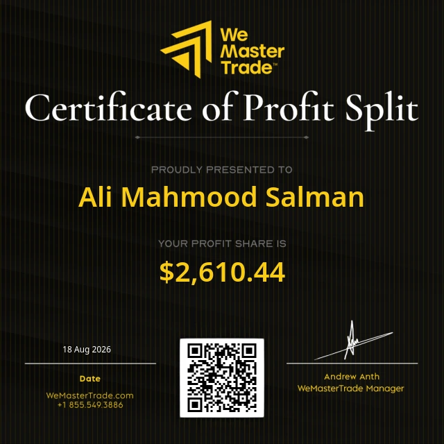 شهادة سحب من WeMasterTrade