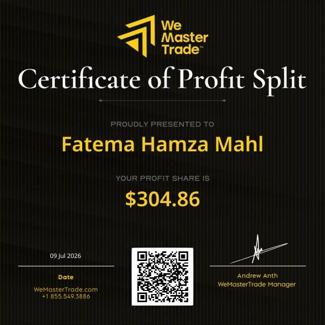 شهادة سحب من WeMasterTrade