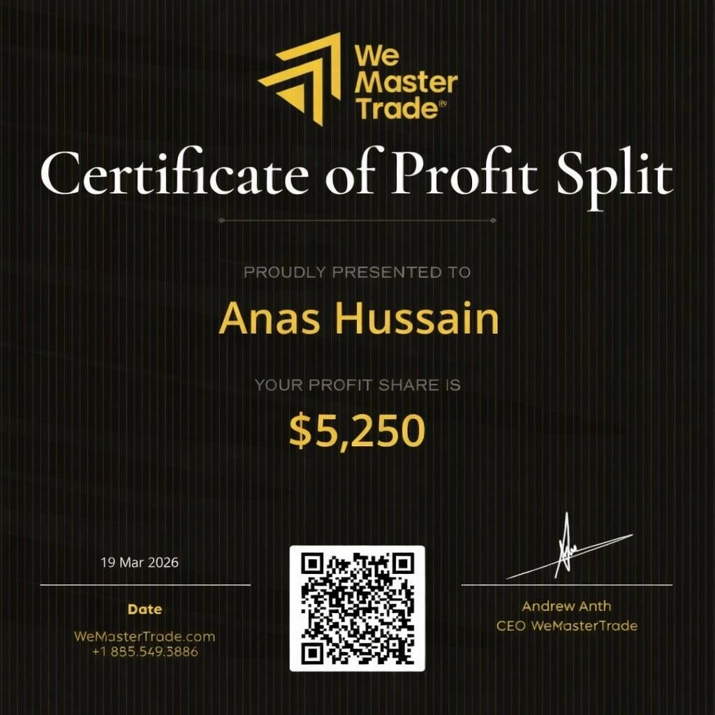 شهادة سحب من WeMasterTrade