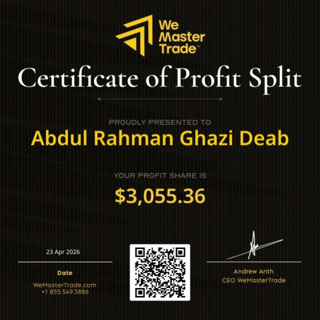 شهادة سحب من WeMasterTrade